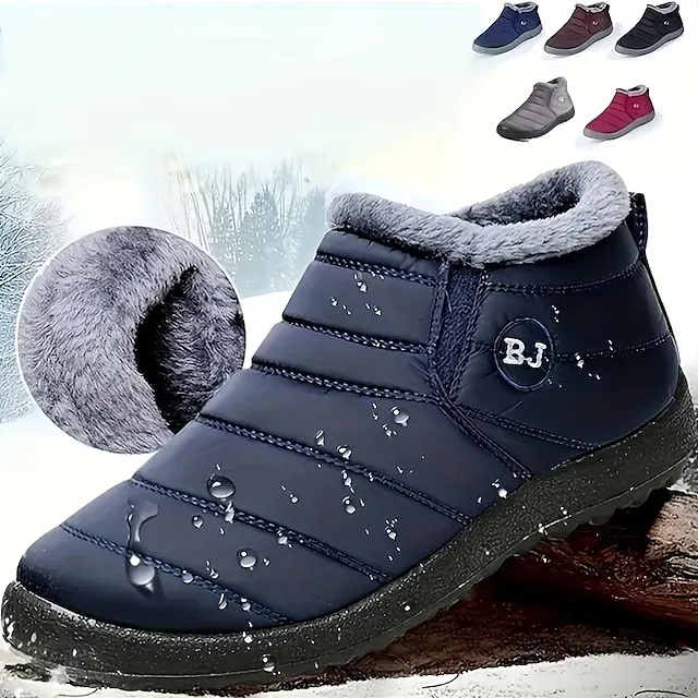 Women's Winter Warm Waterproof Ankle Boots, Insulated Fleece-Lined Non-Slip Snow Boots - Ideal for Outdoor Activities, Cold Weather, and Snowy Conditions