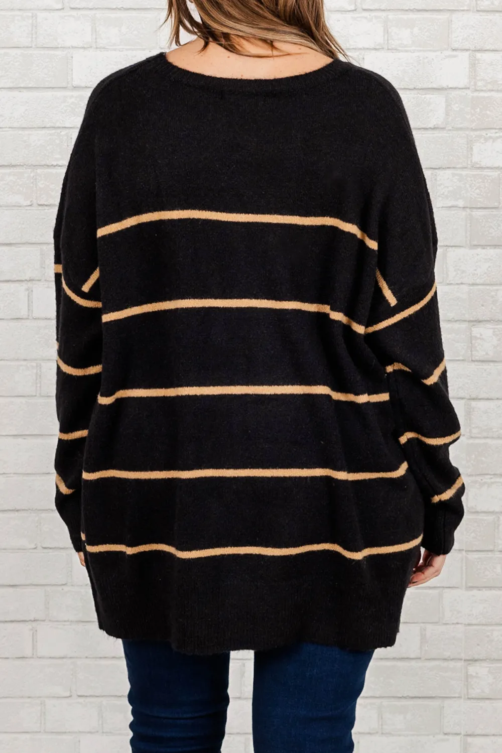 Slumber Party Sweater, Black-Brown
