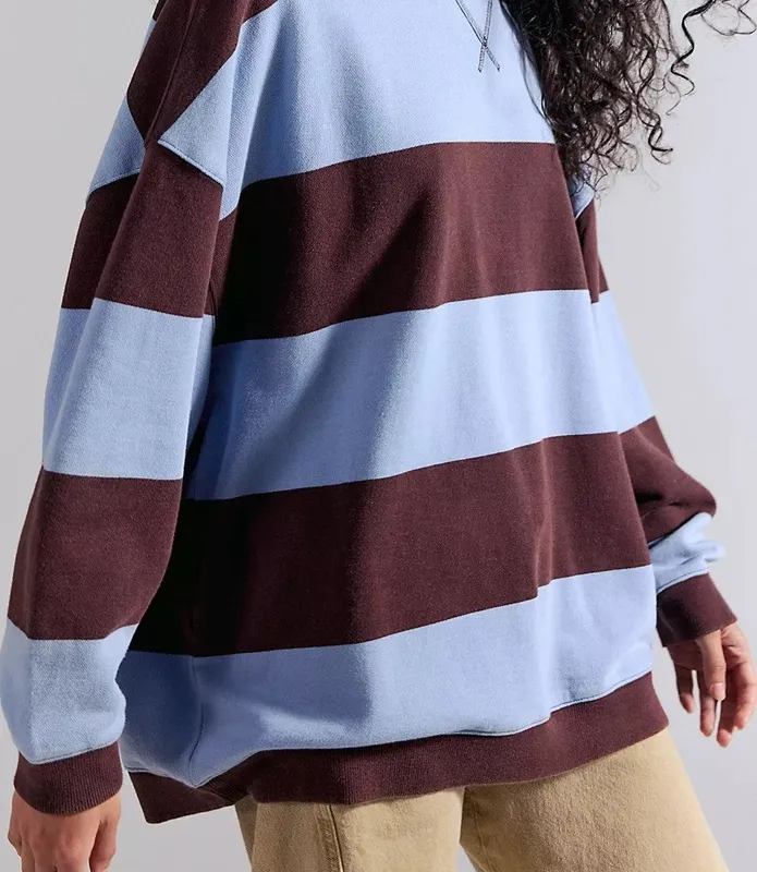 Classic Striped Oversized Crewneck