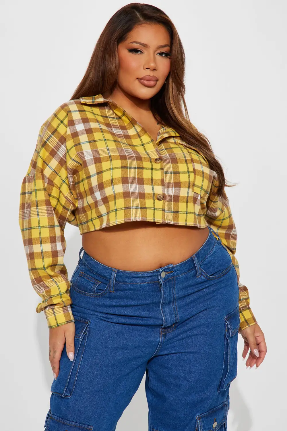 Checked Out Plaid Shirt - Mustard