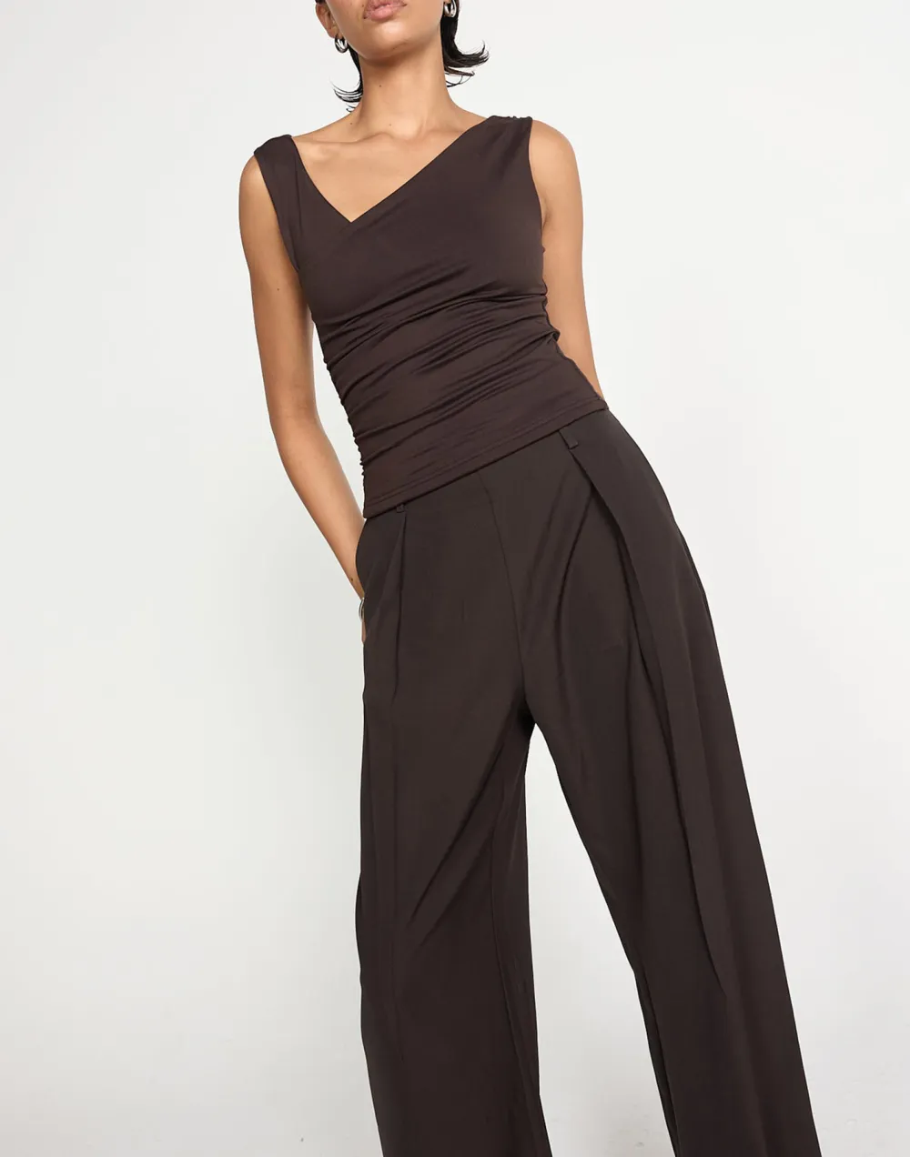 Designer Asymmetrical Neckline Women's Vest