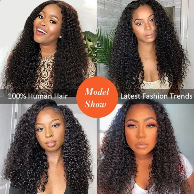 4A/4B  Kinky Curly V Part Wig No Leave Out Upgraded V Part Wig 100% Human Hair