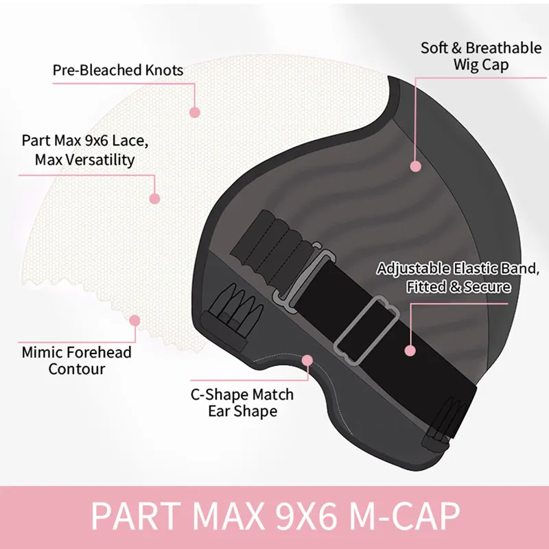 Parting Max 9x6 Glueless Wig #1 Jet Black Loose Deep Wave Wig Pre Plucked & Bleached Ready to Go