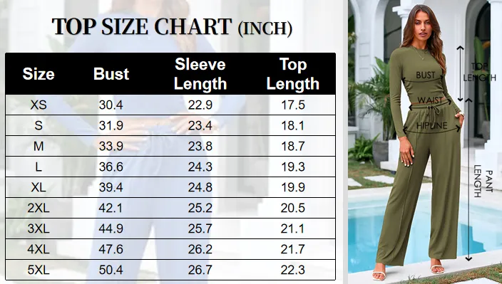 2-Piece Ribbed Knit Long Sleeve Crop Top Wide Leg Pants