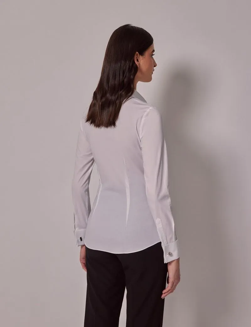 Fitted Cotton Stretch Shirt - Double Cuff