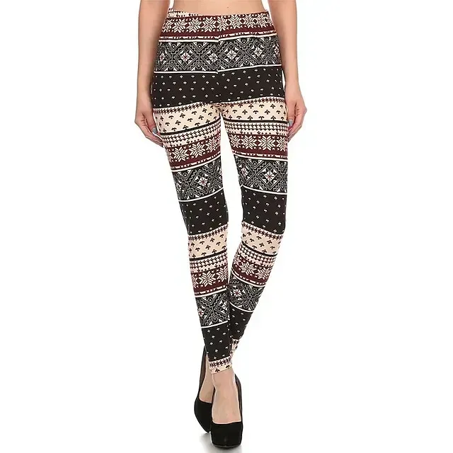 Santa Claus Leggings Jogger Pants Women's Christmas Christmas Christmas Eve Adults' Christmas New Year Eve Polyester Lycra Spandex Pants