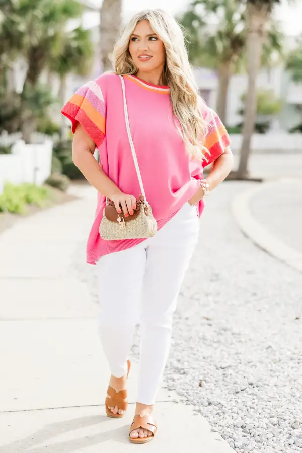 Rose Of Yesterday Sweater, Pink