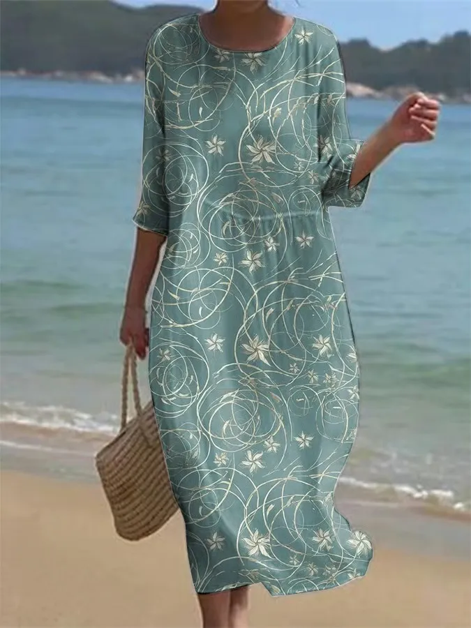 Women's Cotton And Linen Dress