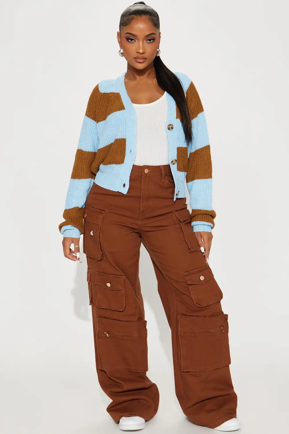 That's What I Like Striped Cardigan - Blue/combo