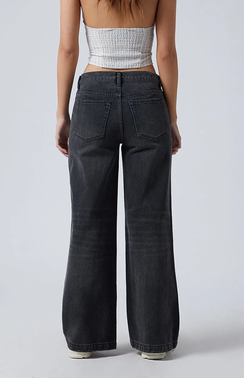 PacSun Lena Low Rise Super Baggy Jeans Black