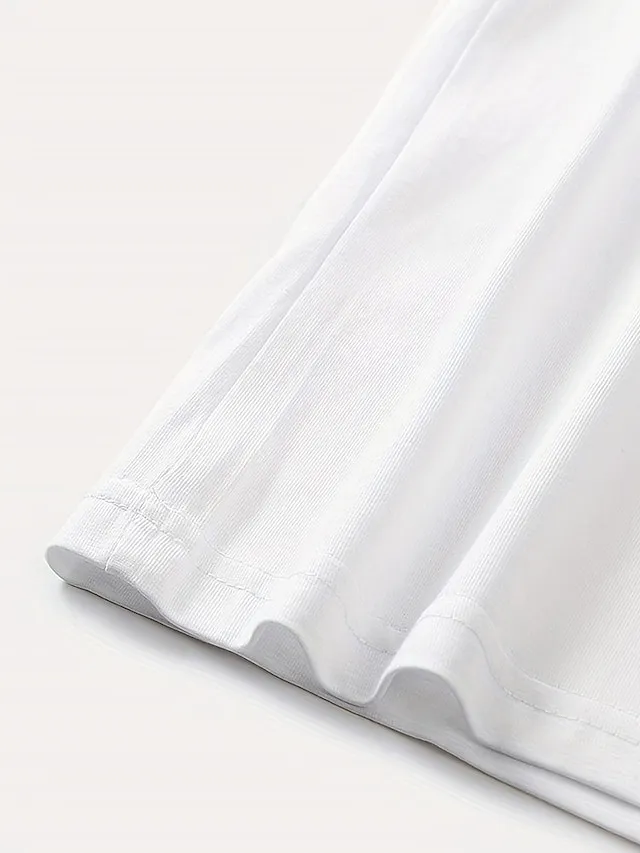 Women's T shirt Tee 100% Cotton Black White Blue Graphic Print Short Sleeve Daily Weekend Basic Round Neck Regular Fit Painting