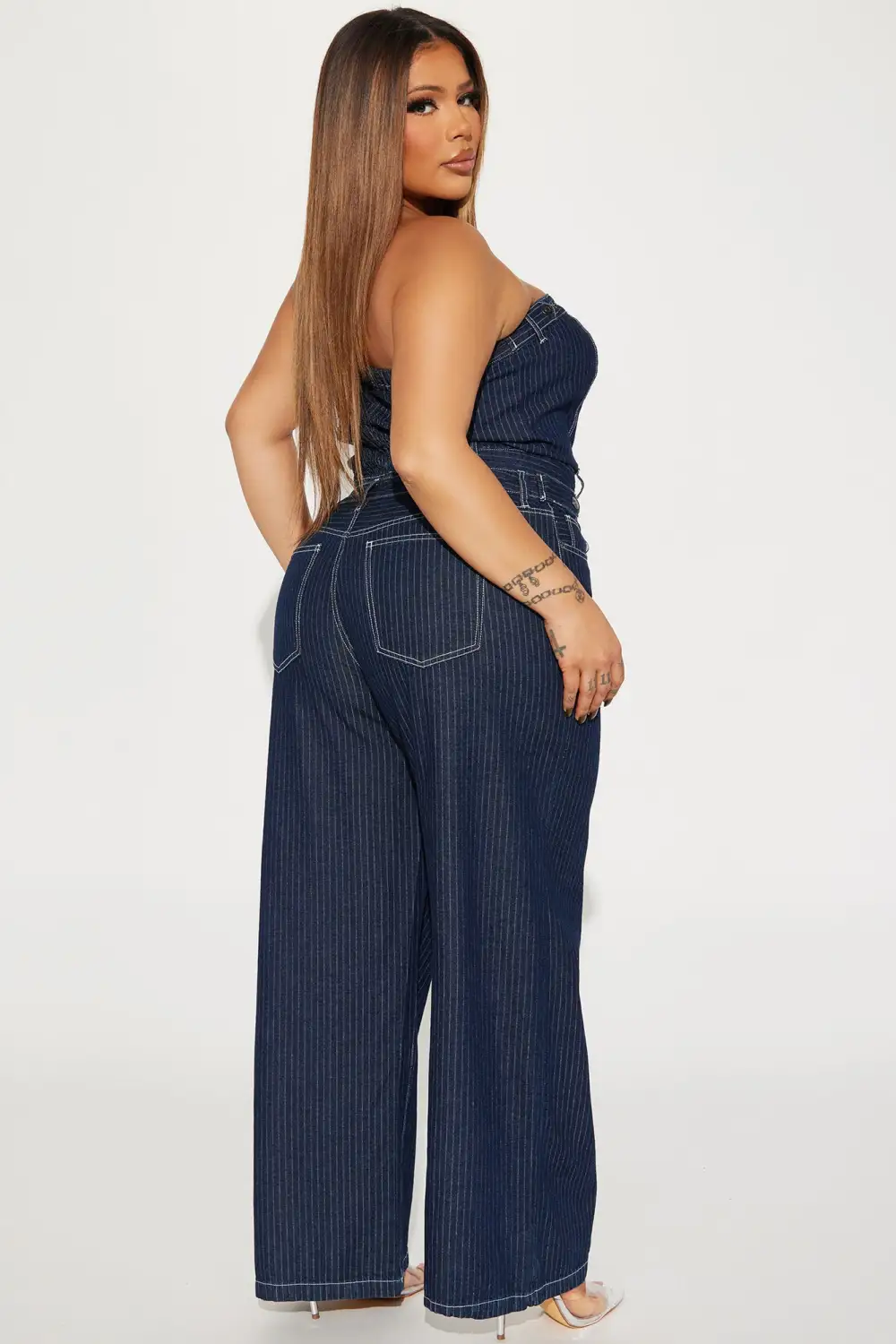 Keep You Close Denim Pant Set - Dark Wash