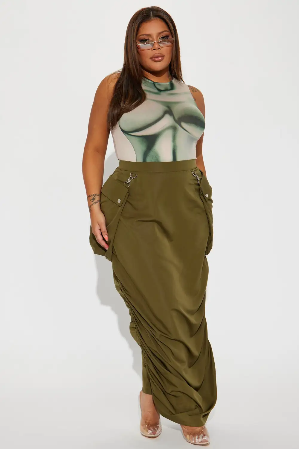 Shape Of Me Sleeveless Bodysuit - Taupe/combo