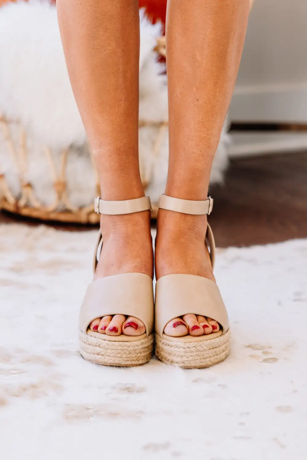 Keep You Updated Nude Wedges