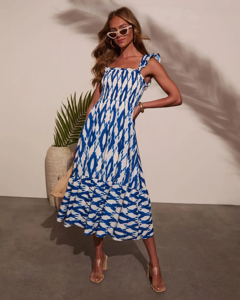 Wander Away Abstract Midi Dress