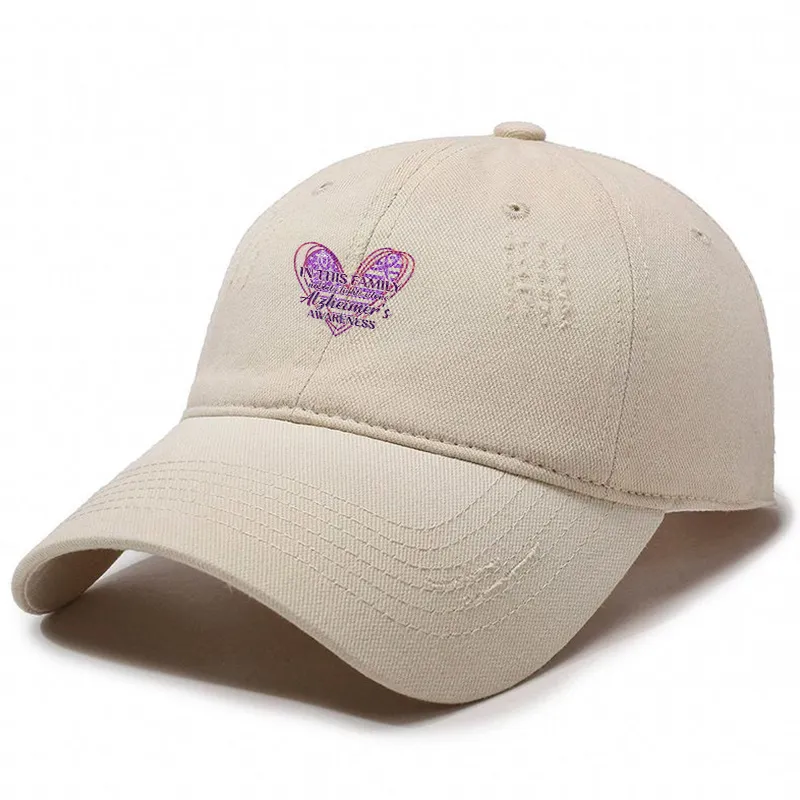 In This Family Nobody Fights Alone Alzheimer'S Awareness Baseball Cap