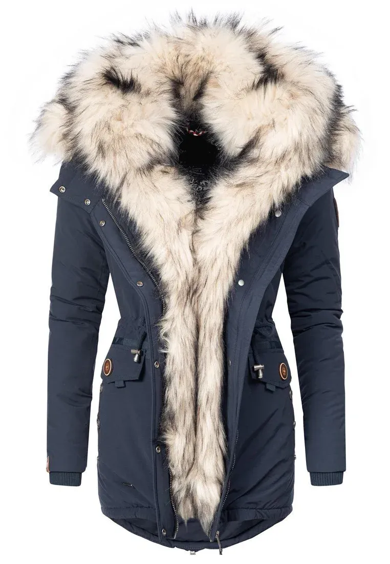 Ladies Winter Thicken Windproof Parka black