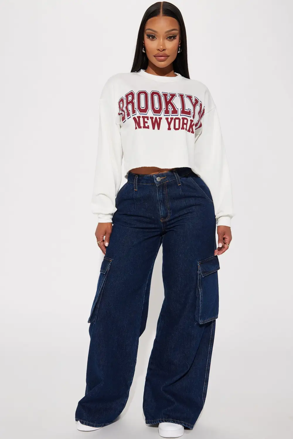 Brooklyn NY Crop Top - Ivory