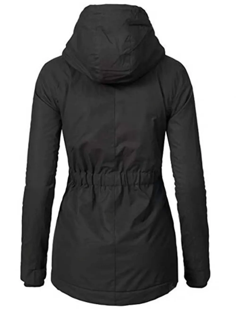 Women's waterproof parka fleece jacket