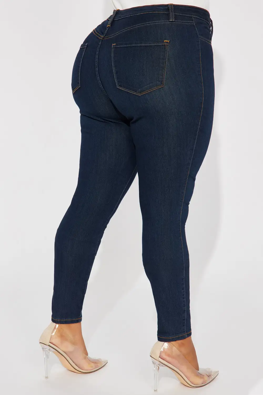 Classic Mid Rise Skinny Jeans - Dark Denim