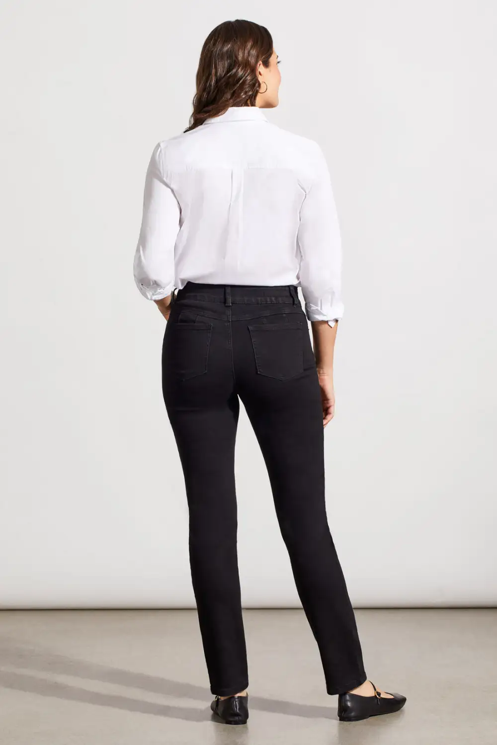 Petite Sophia Curvy Straight Leg Jeans-Black