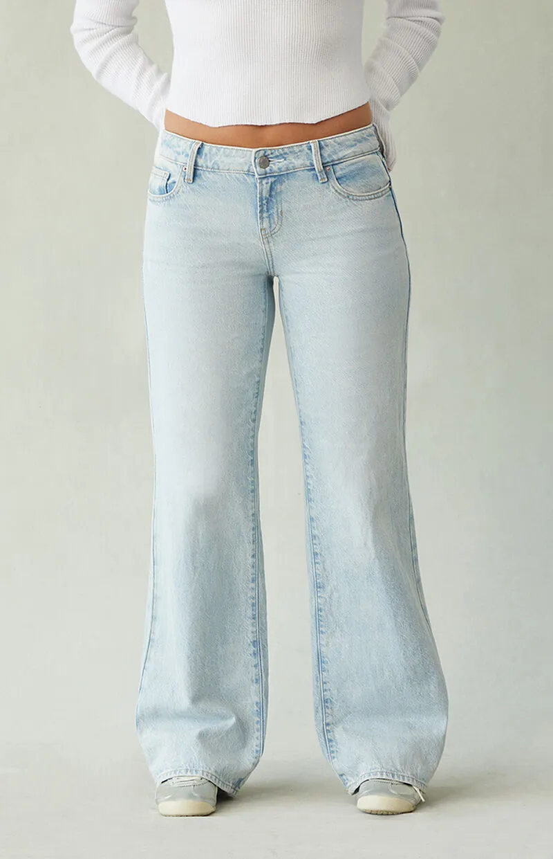 PacSun Light Indigo Low Rise Girlfriend Jeans