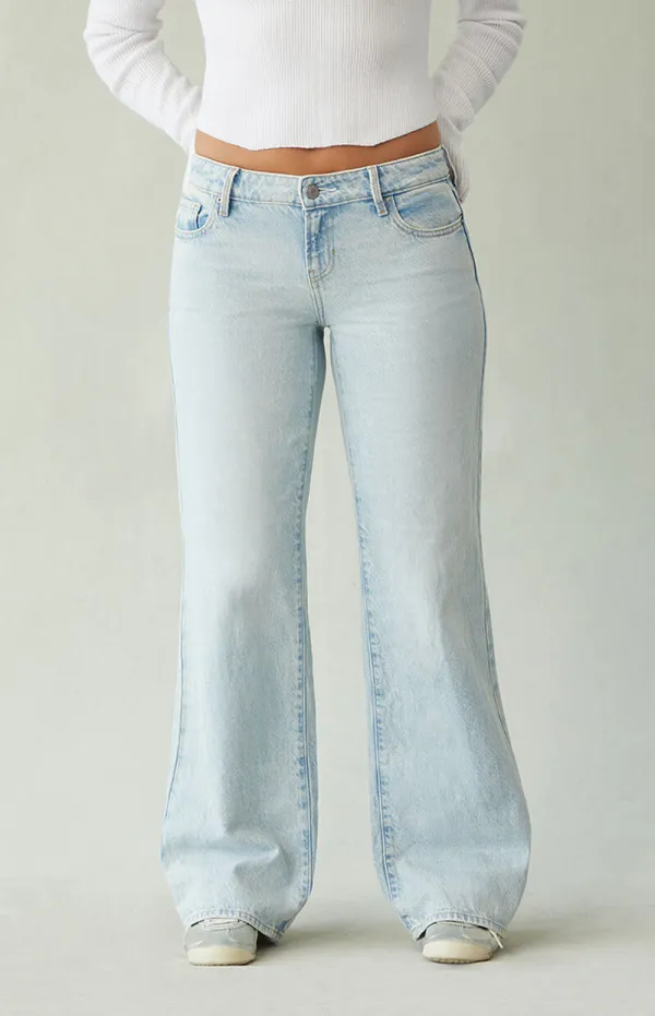 PacSun Light Indigo Low Rise Girlfriend Jeans
