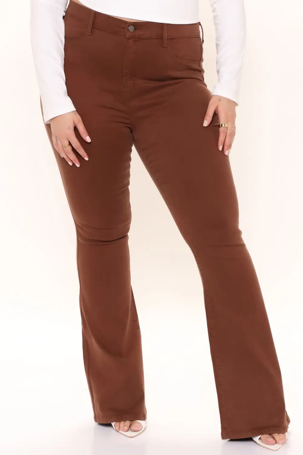 Deep In My Soul Flare Jeans - Brown