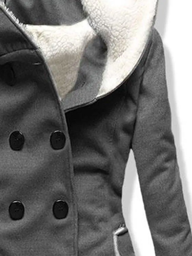 Gray Shift Casual Hoodie Long Sleeve Outerwear