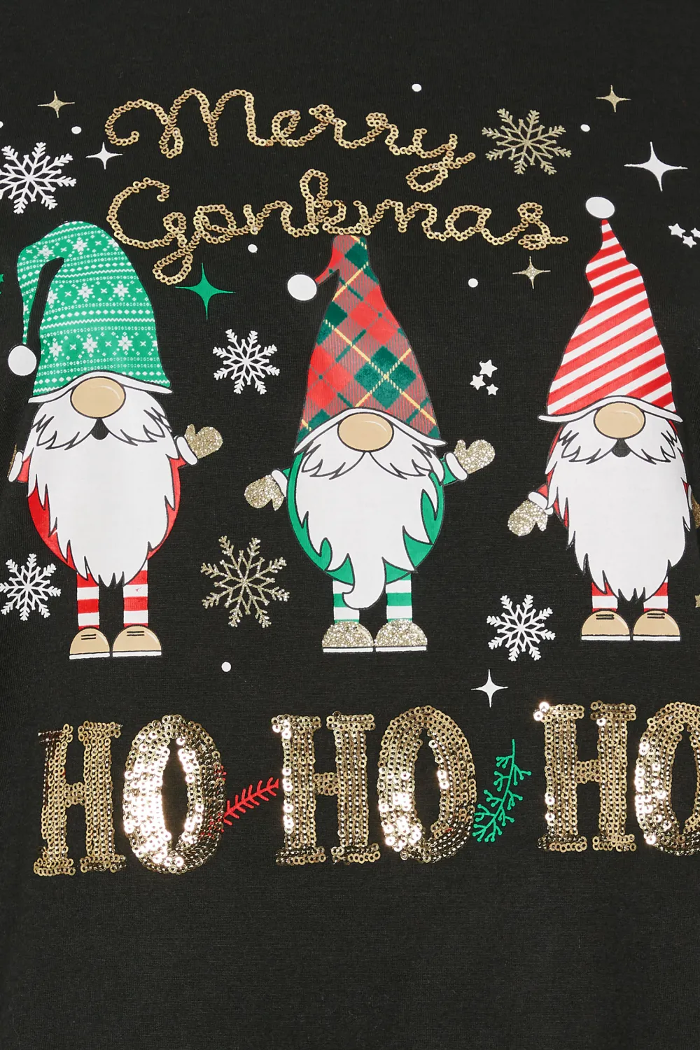 YOURS Curve Black 'Meowy Christmas' Slogan T-Shirt