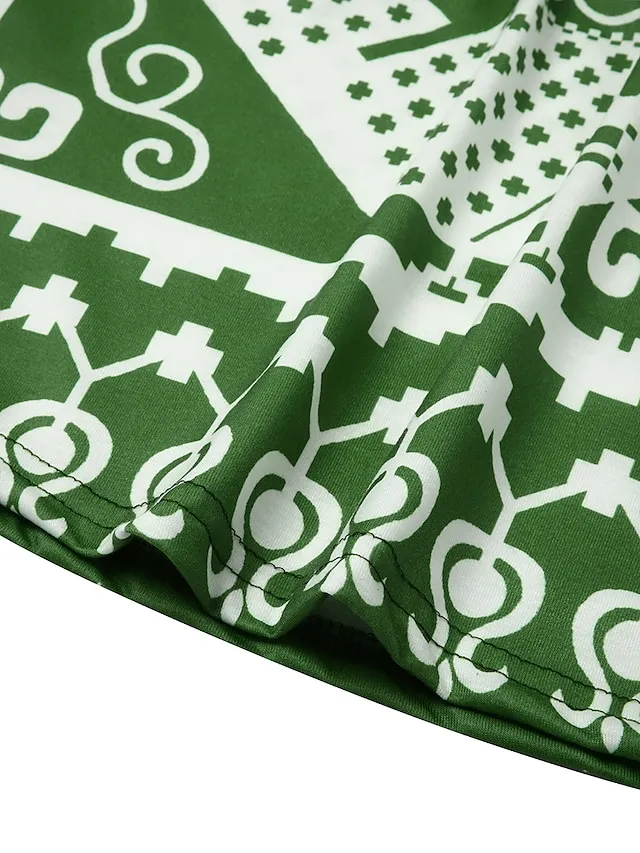 Women's Casual Dress Shift Dress Mini Dress Black Green Dark Blue Sleeveless Floral Ruched Spring Summer Halter Vintage Birthday Daily Ethnic Dress 2023 S M L XL XXL 3XL