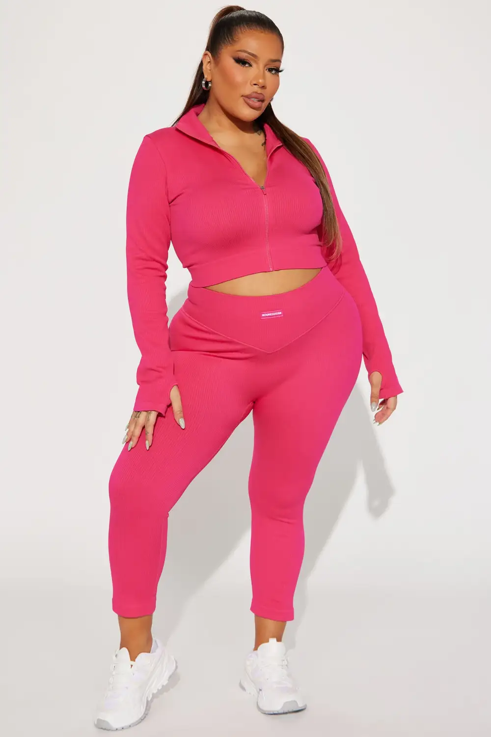 Effortless Ribbed Jacket - Fuchsia