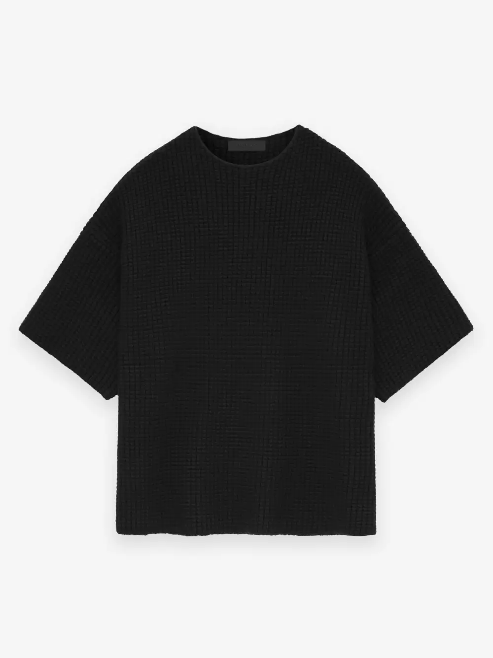 Heavy Waffle Short Sleeve Crewneck Sweater