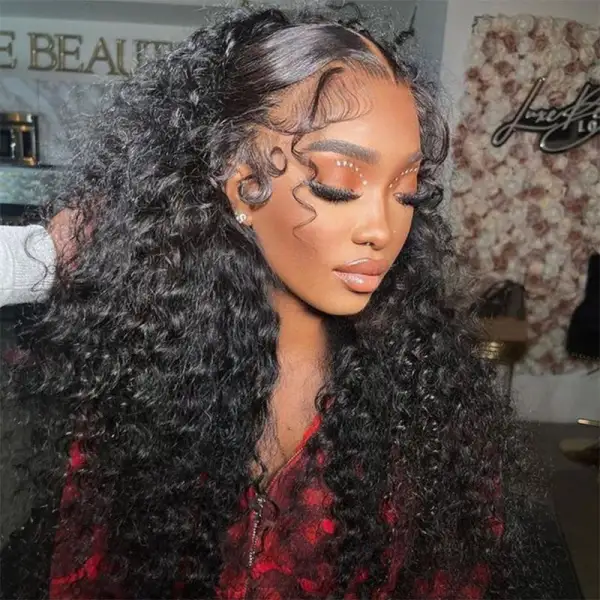 250% Density Long Curly 13×6 Full Frontal Lace Wig Sterly Curly Human Hair Wigs