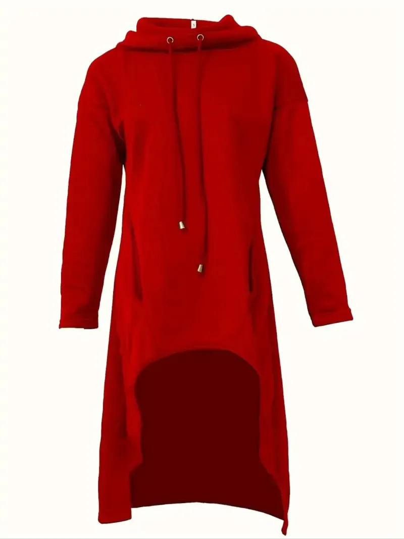 💕Valentine's Day Sale💕Long Sleeve Solid Color Casual Drawstring Hoodie Sweatshirt