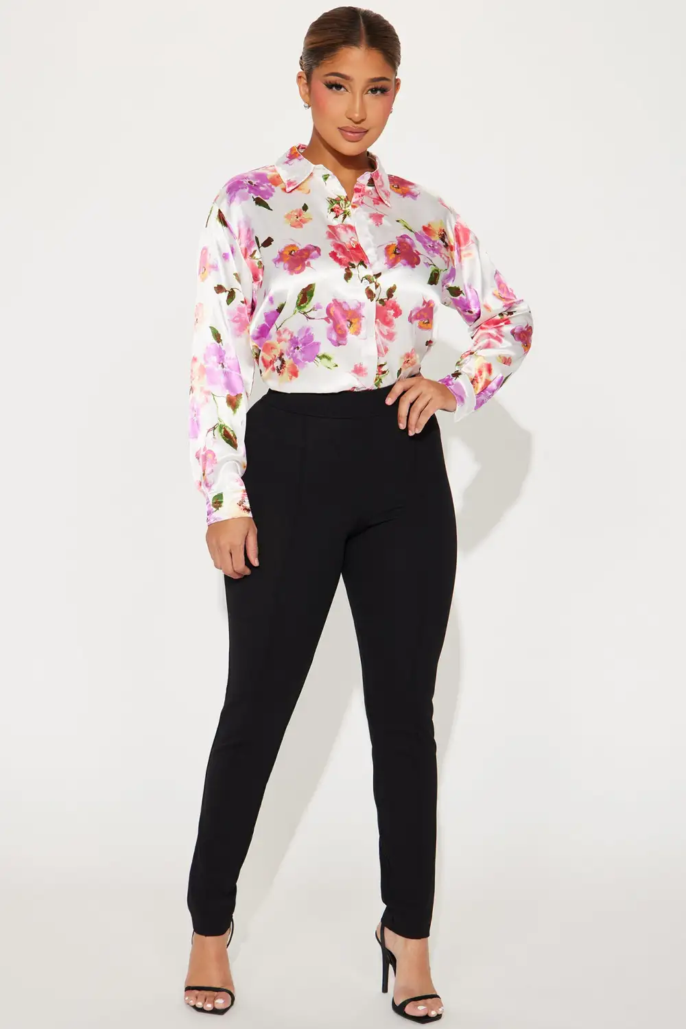 Growing Daily Satin Shirt - Off White