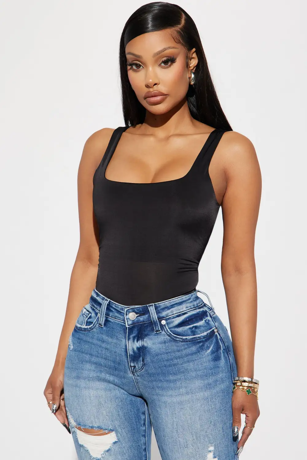 Kiara Double Lined Tank Top - Black