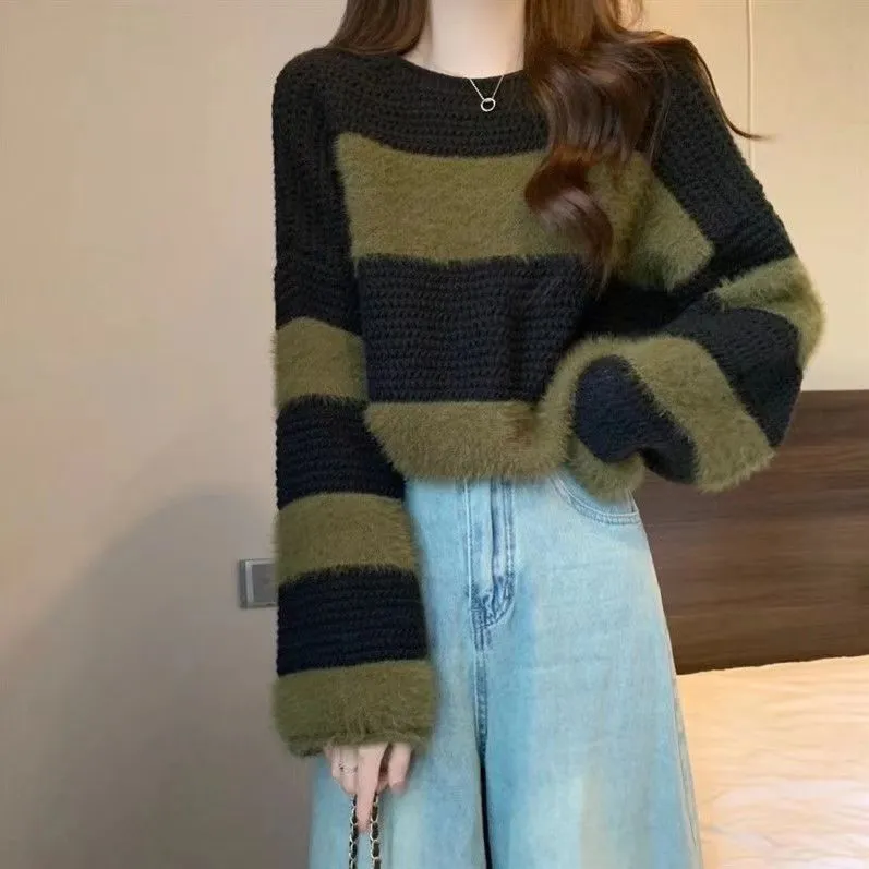 Casual Woolen Striped Sweater