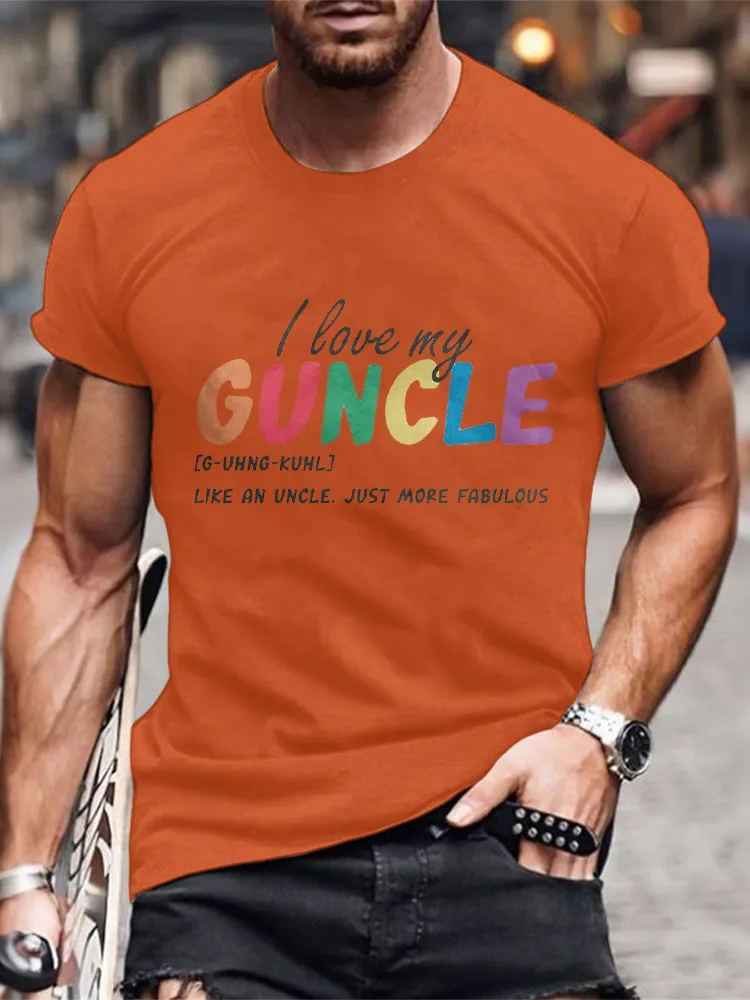 Men'S I Love My Guncle Print T-Shirt