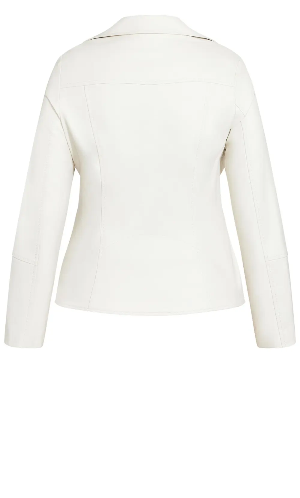 Evans White Faux Leather Jacket
