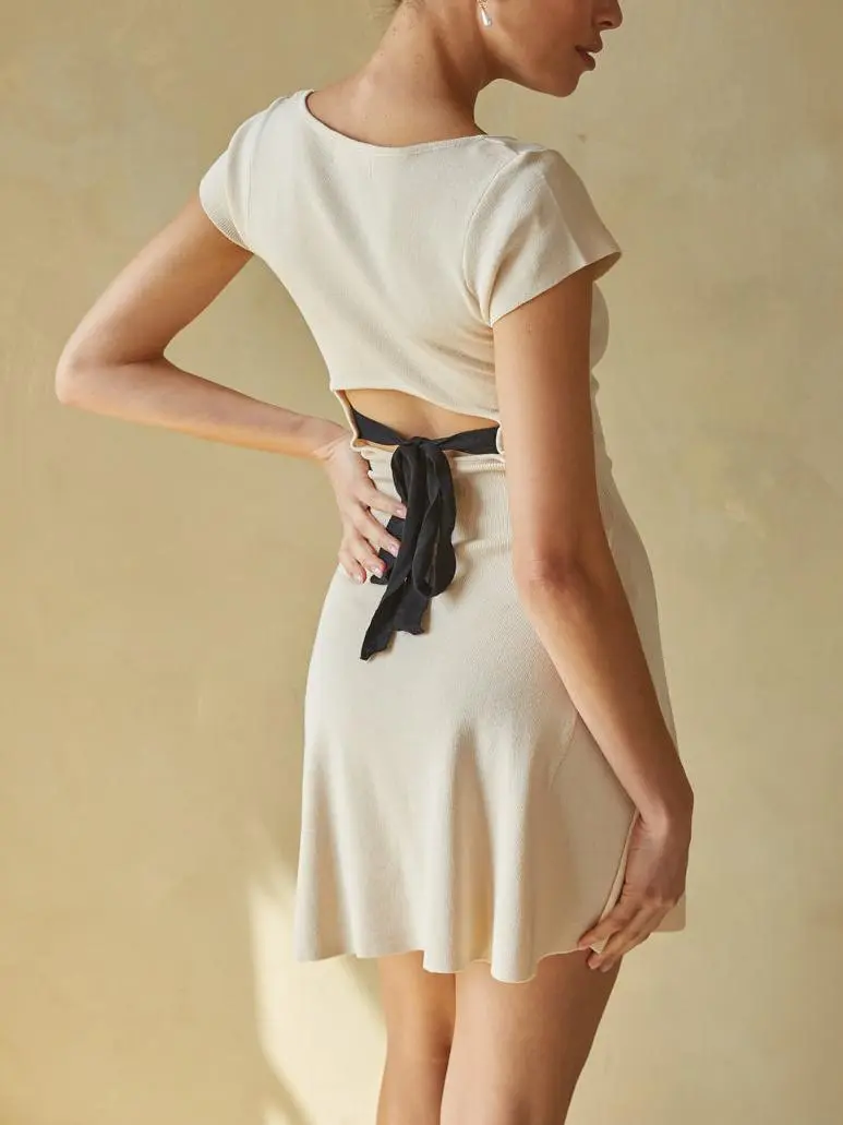 Dinah Knit Open Back Mini Dress