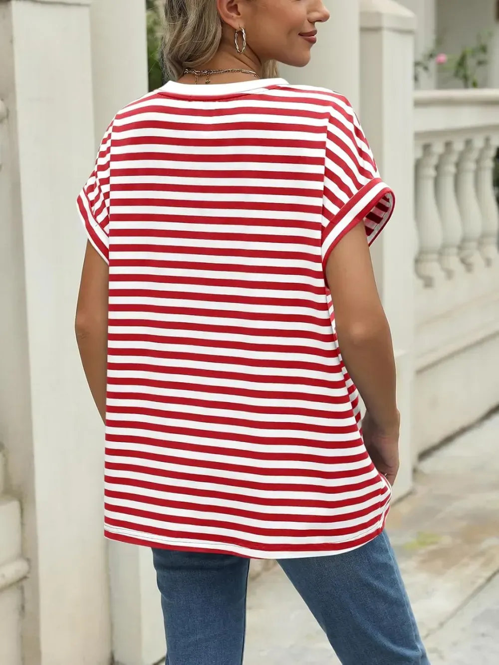 AUTOMET Women Tops Casual Basic T Shirts Loose Fit Crewneck Short Sleeve Summer Outfits