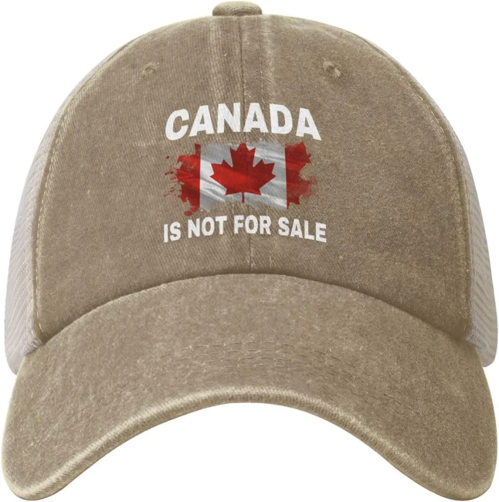 Canada is Not for Sale Hats Denim Mesh Cap