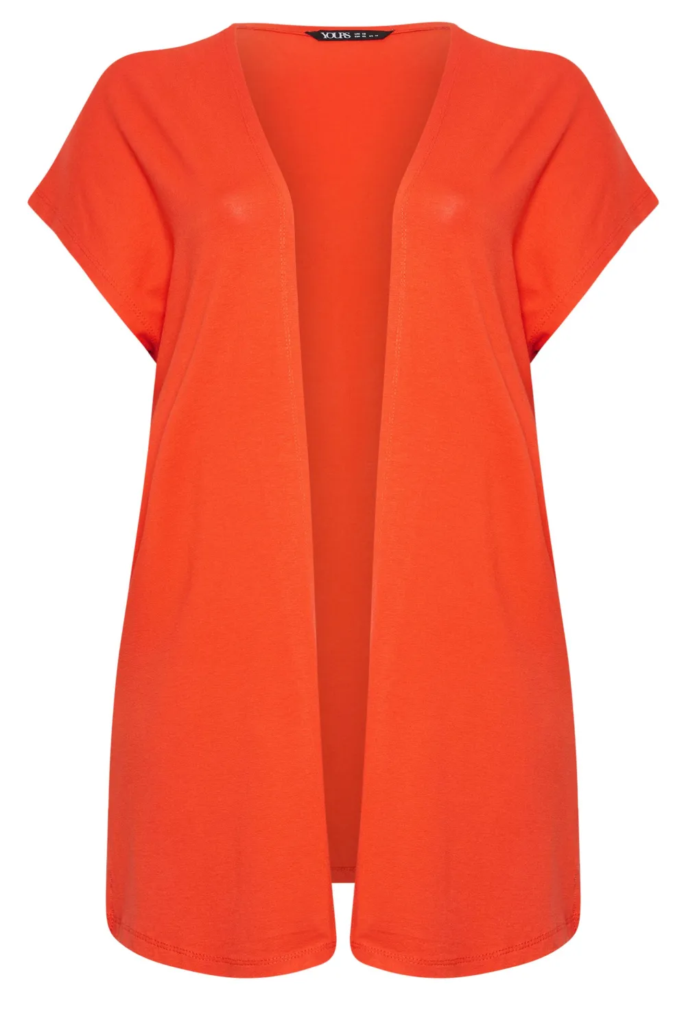 YOURS Curve Orange Short Sleeve Cardigan