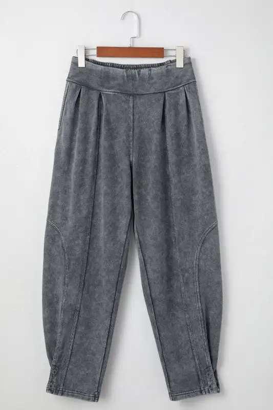 Solid Mineral Wash Jogger Pants