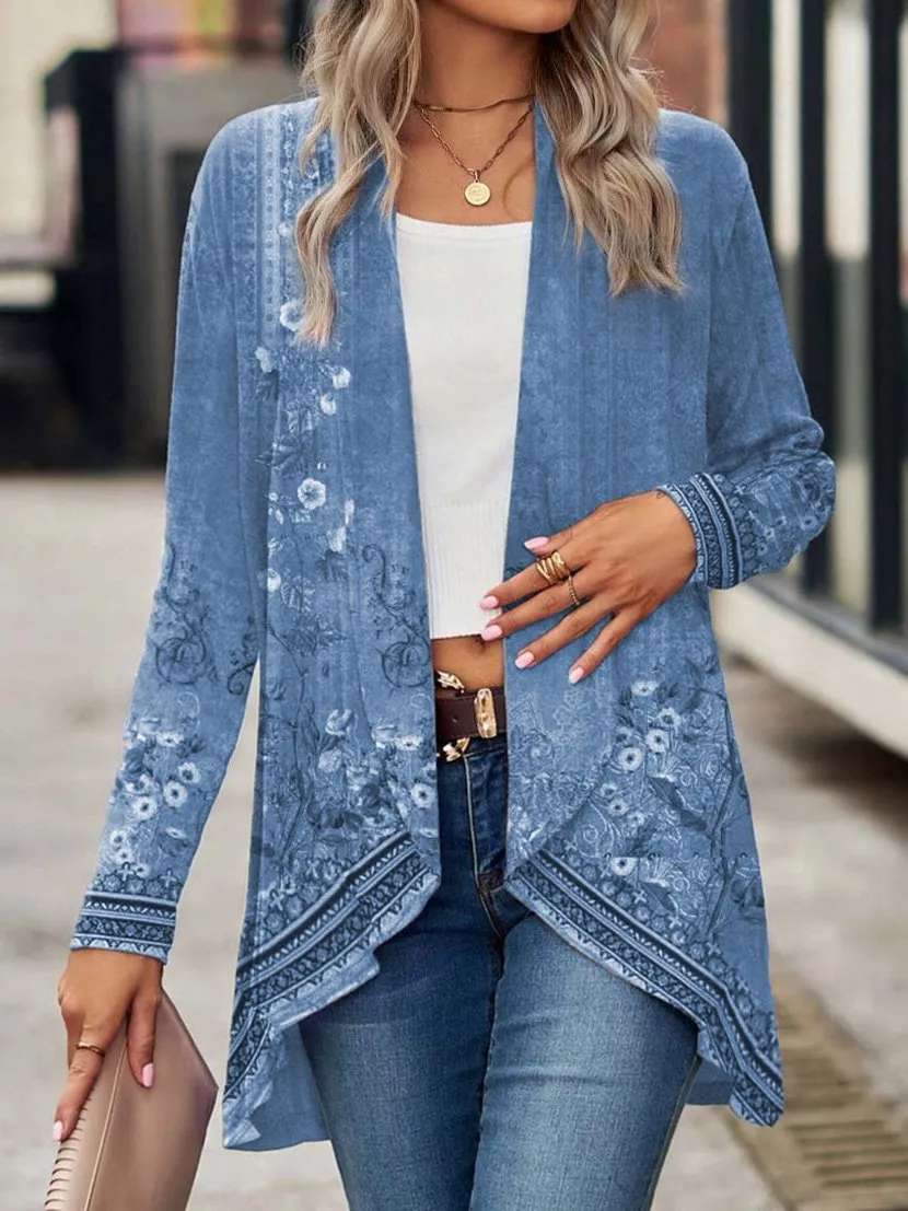 （Clearance Sale⚡）- Casual Loose Printed Kimono Jacket
