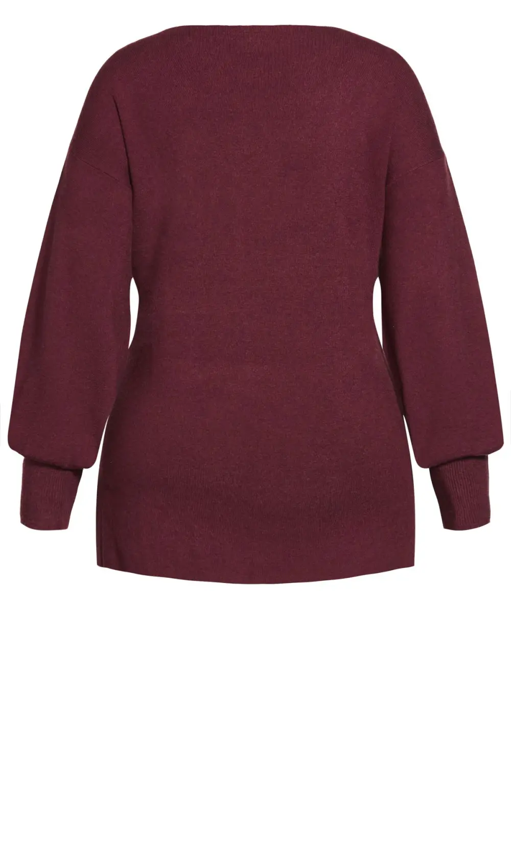 Evans Burgundy Red Tie Detail Jumper