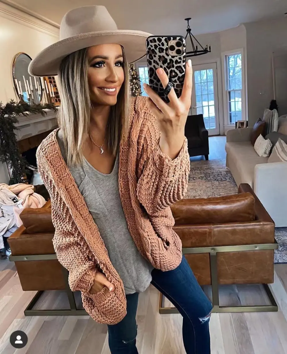 women's thick knitted cardigan coat knitted sweater