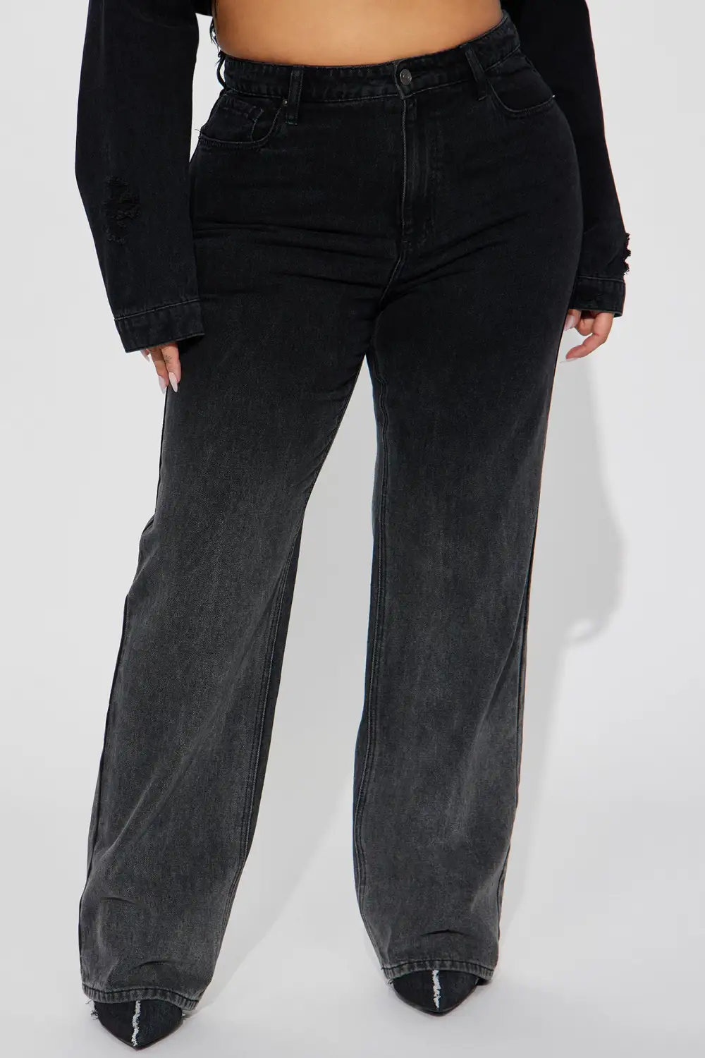 Onyx Ombre Non Stretch Straight Leg - Black Wash