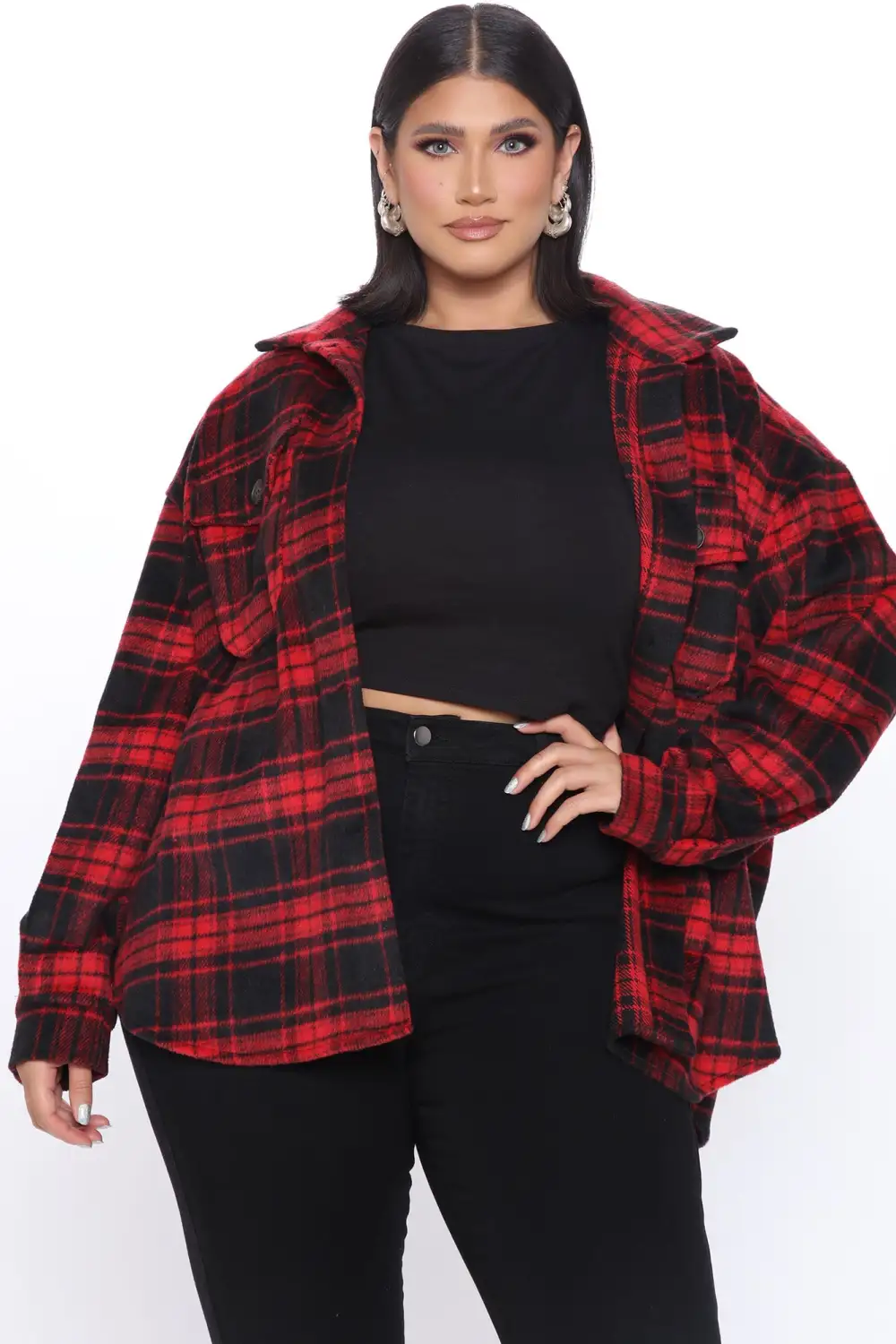 Check Ya Later Flannel Top - Red/combo